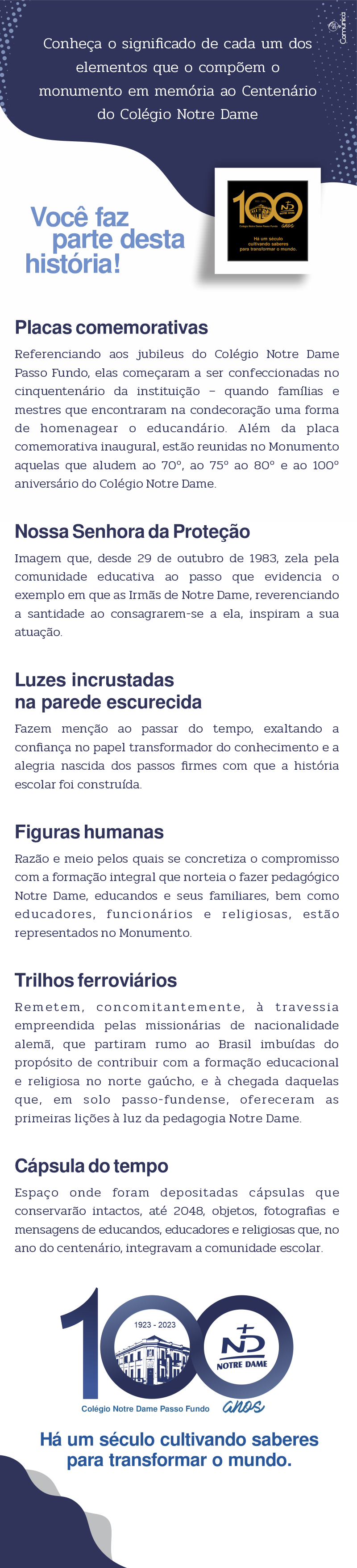 Monumento em Memória ao Centenário do Colégio Notre Dame Colégio