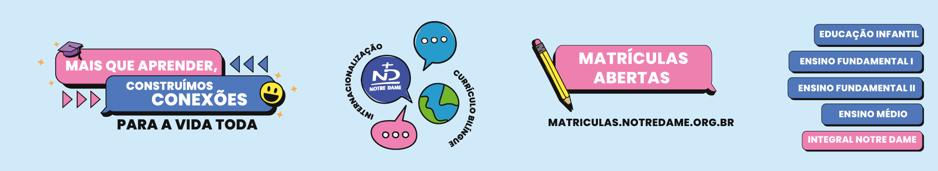 Banner para Desktop - Rede de Educação Notre Dame